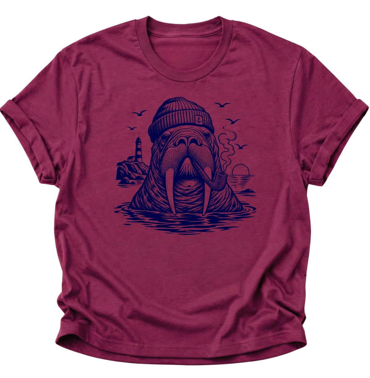 Walross Kapitän Unisex T-Shirt Cardinal Red - PINE & RIVER