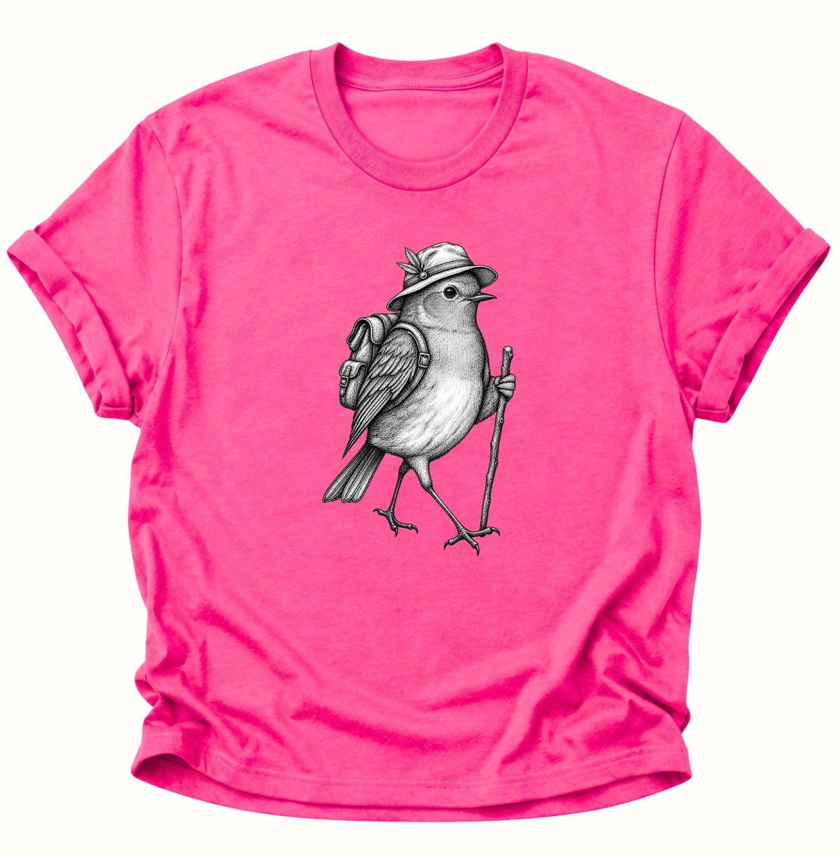 Wanderer Spatz Vogelbeobachter Unisex T-Shirt Heliconia - PINE & RIVER