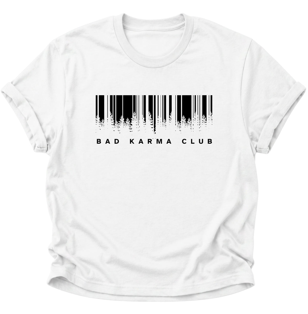 Bad Karma Club Unisex T-Shirt Weiß - PINE & RIVER