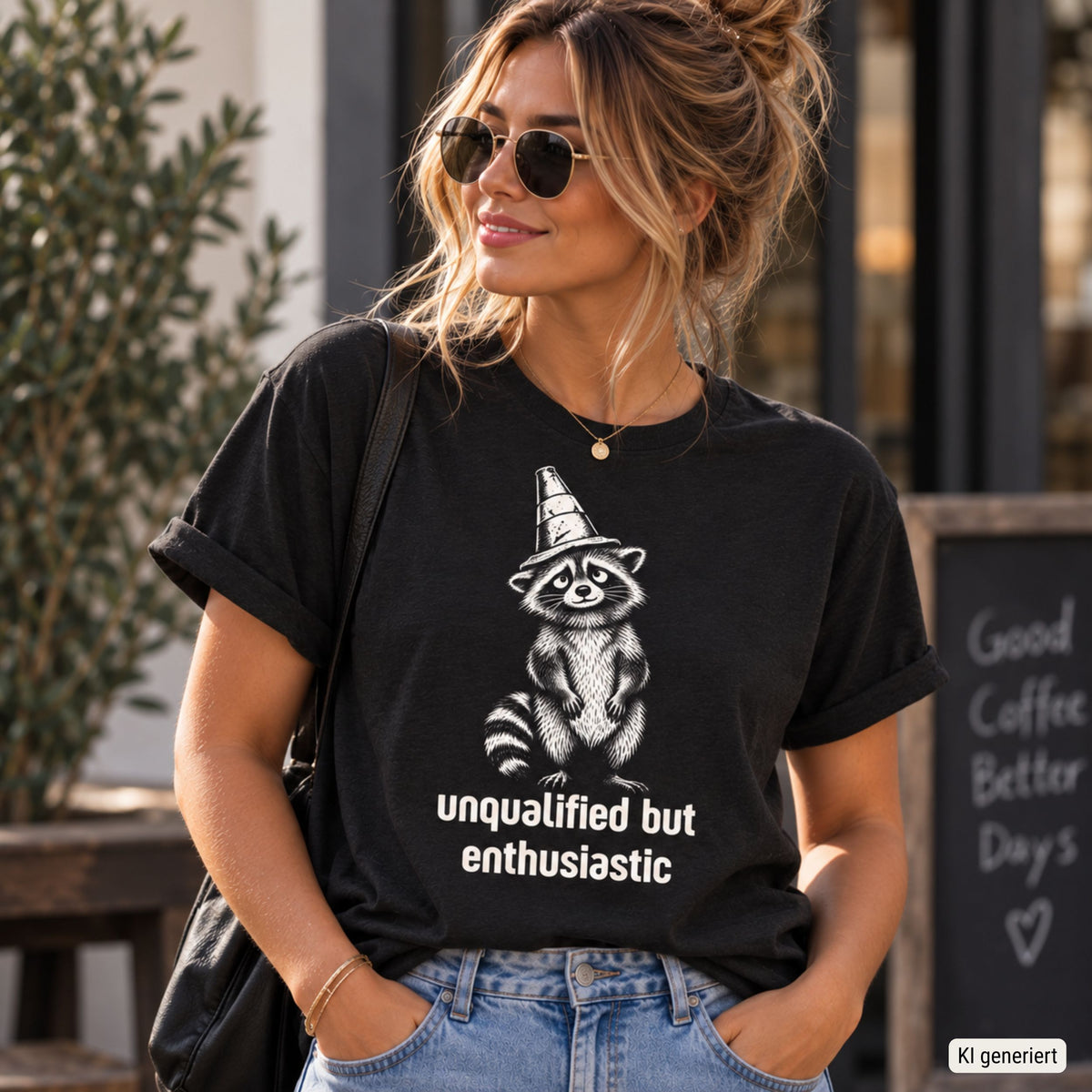 Unqualified But Enthusiastic Waschbär Unisex T-Shirt