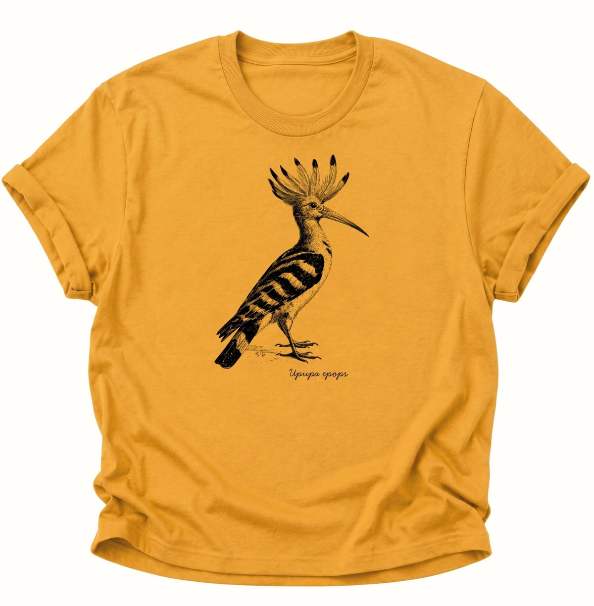 Wiedehopf Upupa epops Unisex T-Shirt Gelb - PINE & RIVER