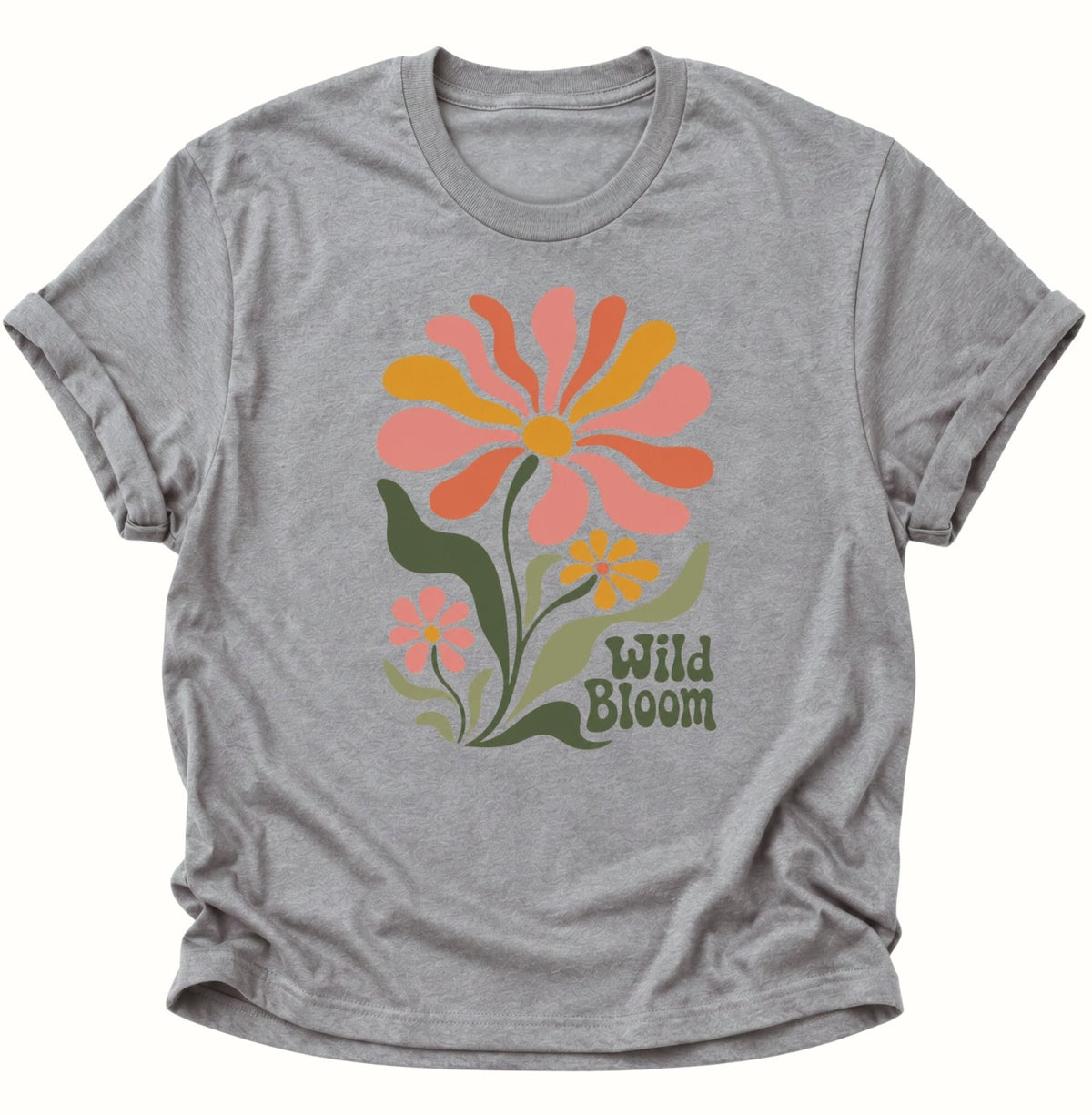 Wild Bloom T-Shirt Unisex T-Shirt Weiß - PINE & RIVER