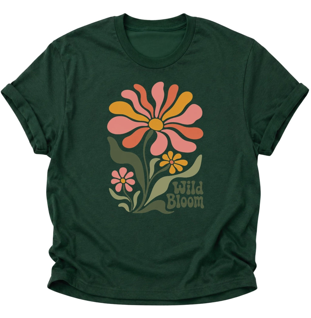 Wild Bloom T-Shirt Unisex T-Shirt Weiß - PINE & RIVER