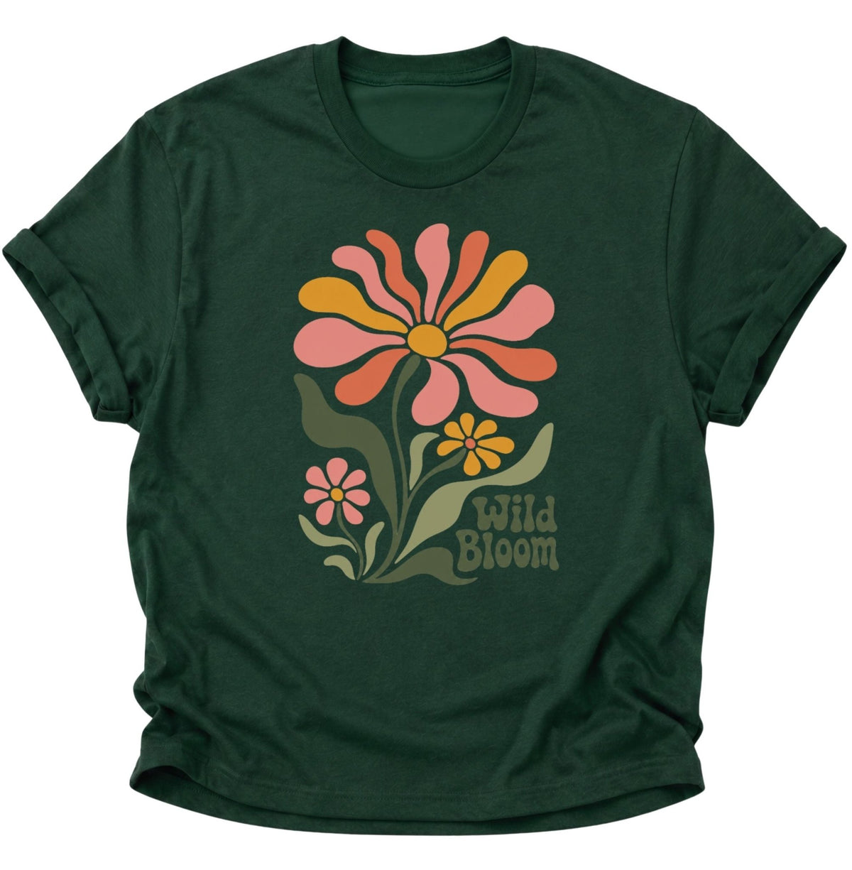 Wild Bloom T-Shirt Unisex T-Shirt Weiß - PINE & RIVER