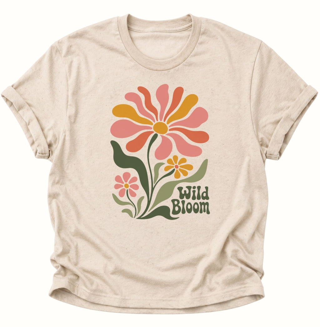 Wild Bloom T-Shirt Unisex T-Shirt Weiß - PINE & RIVER