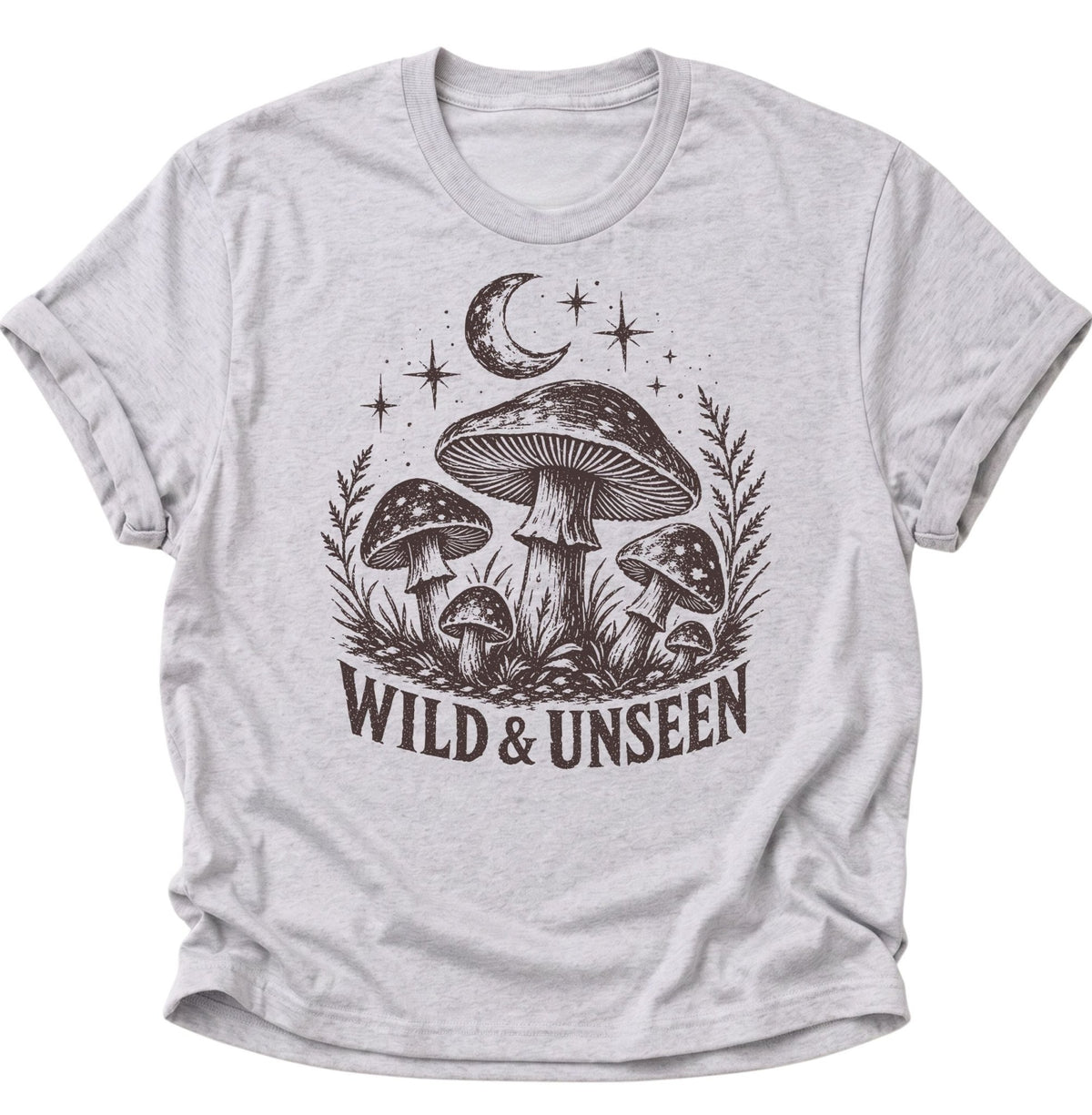 Wild & Unseen Pilze Unisex T-Shirt Ash Grey - PINE & RIVER