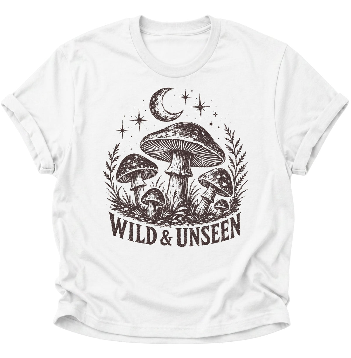 Wild & Unseen Pilze Unisex T-Shirt Weiß - PINE & RIVER