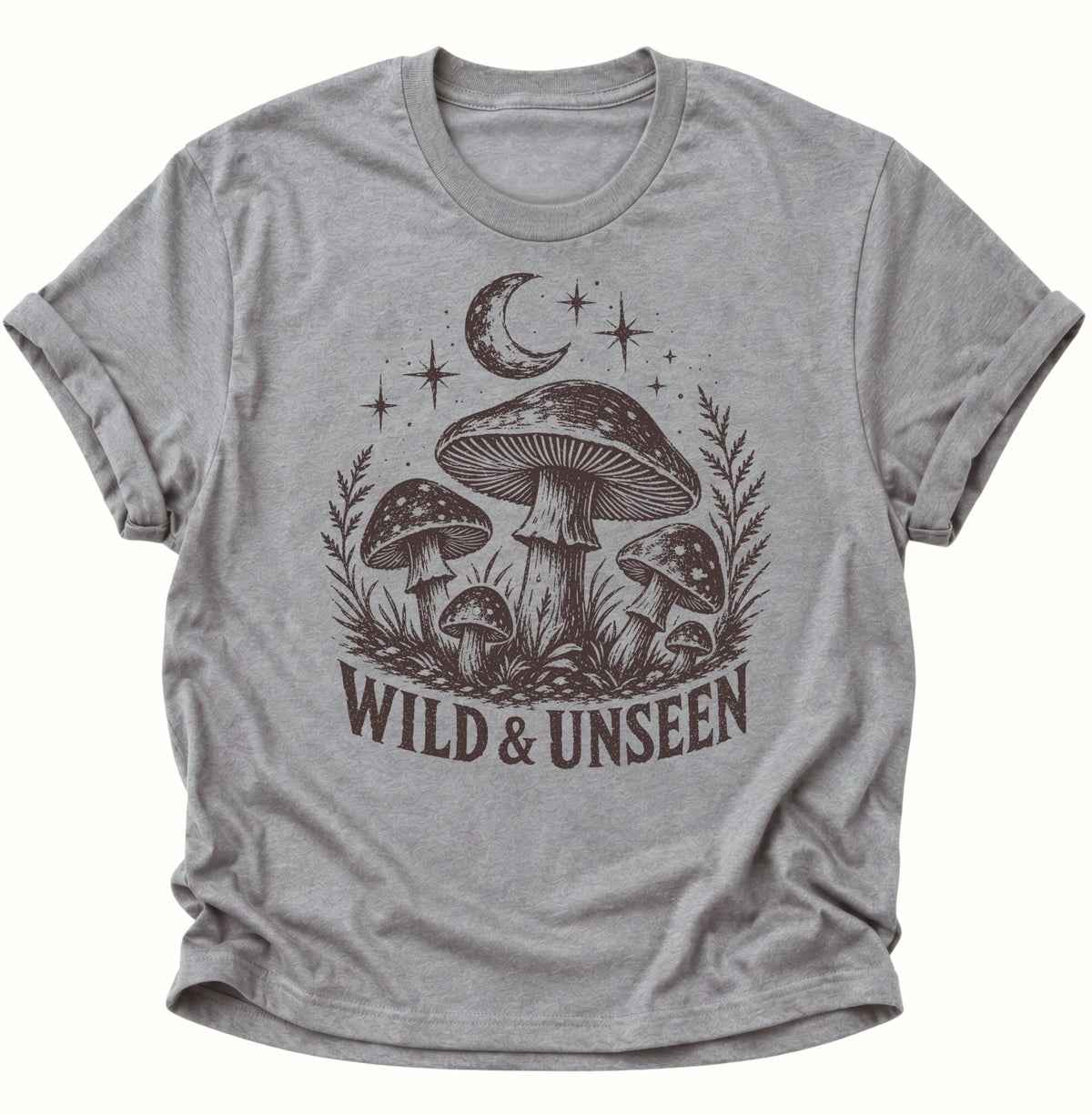 Wild & Unseen Pilze Unisex T-Shirt Sport Grey - PINE & RIVER
