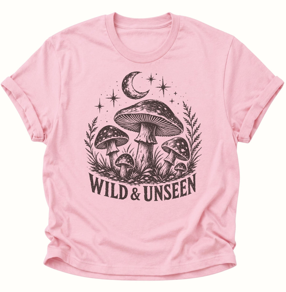 Wild & Unseen Pilze Unisex T-Shirt Light Pink - PINE & RIVER