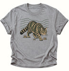 Wildkatze auf der Pirsch Unisex T-Shirt Sport Grey - PINE & RIVER