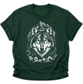 Wolf in den Bergen Unisex T-Shirt Forest Green - PINE & RIVER