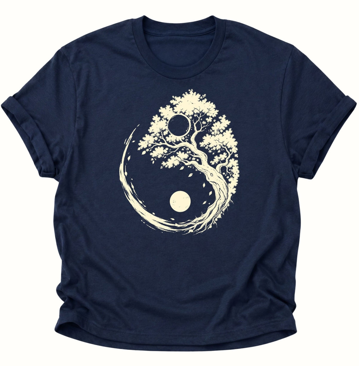 Yin Yang Baum Unisex T-Shirt Navy Blue - PINE & RIVER