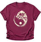 Yin Yang Baum Unisex T-Shirt Cardinal Red - PINE & RIVER