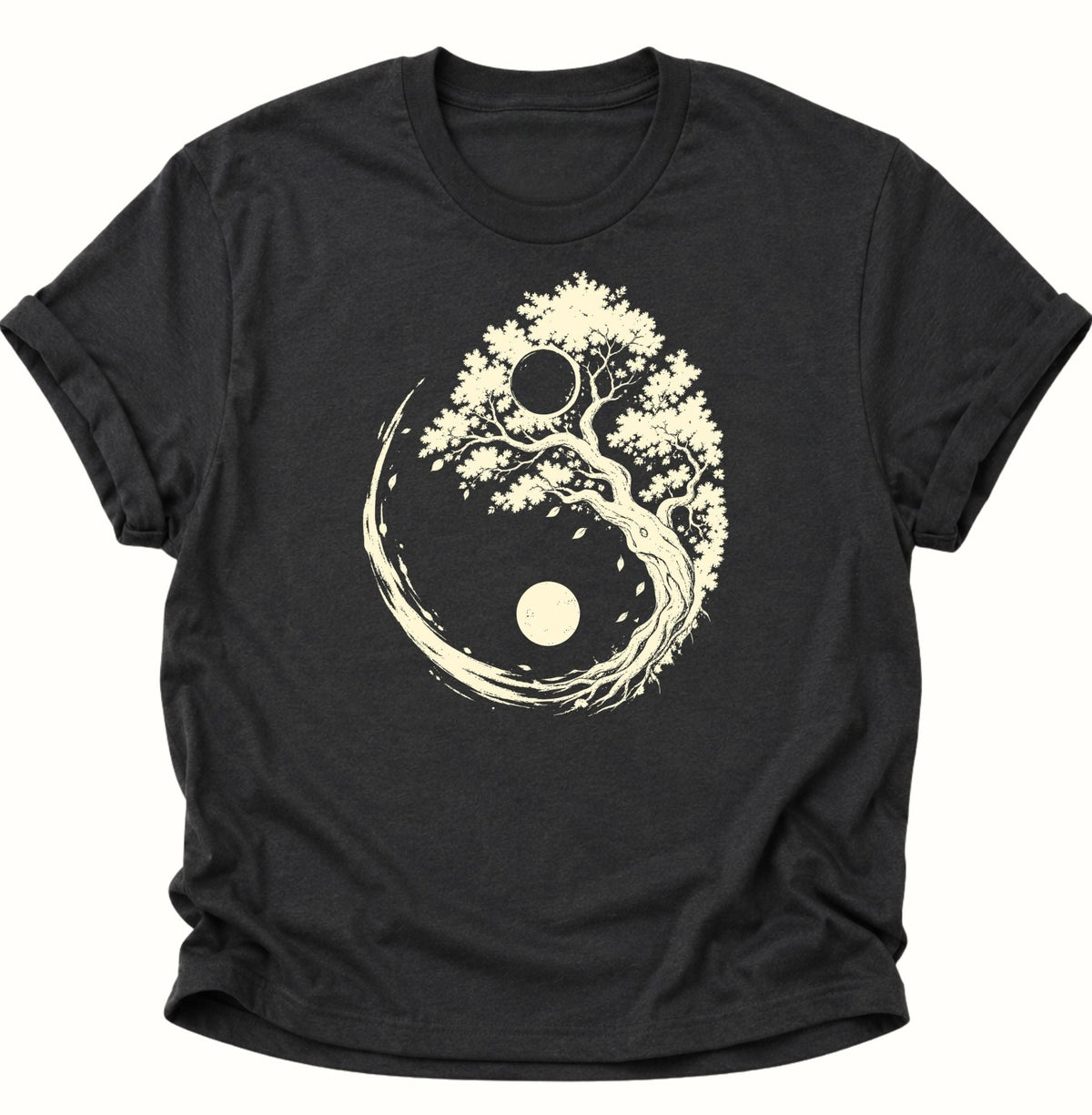 Yin Yang Baum Unisex T-Shirt Schwarz - PINE & RIVER